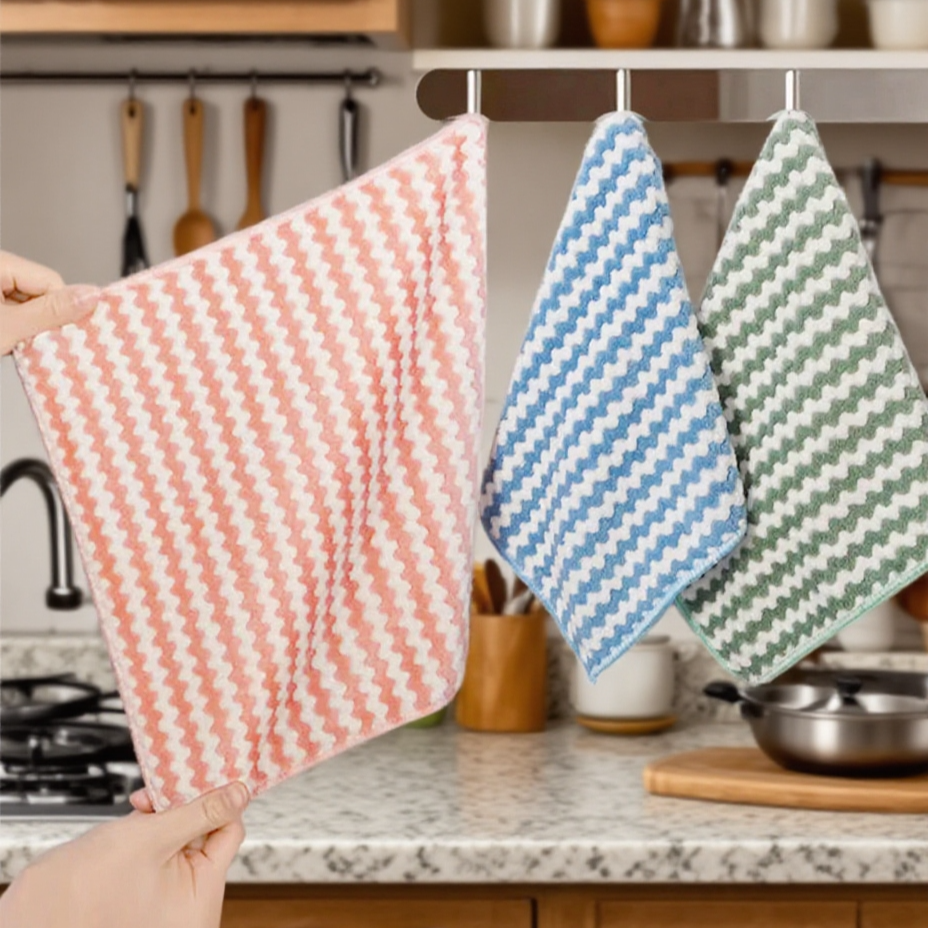 기름때를 쉽게 닦아내는  산호벨벳 행주