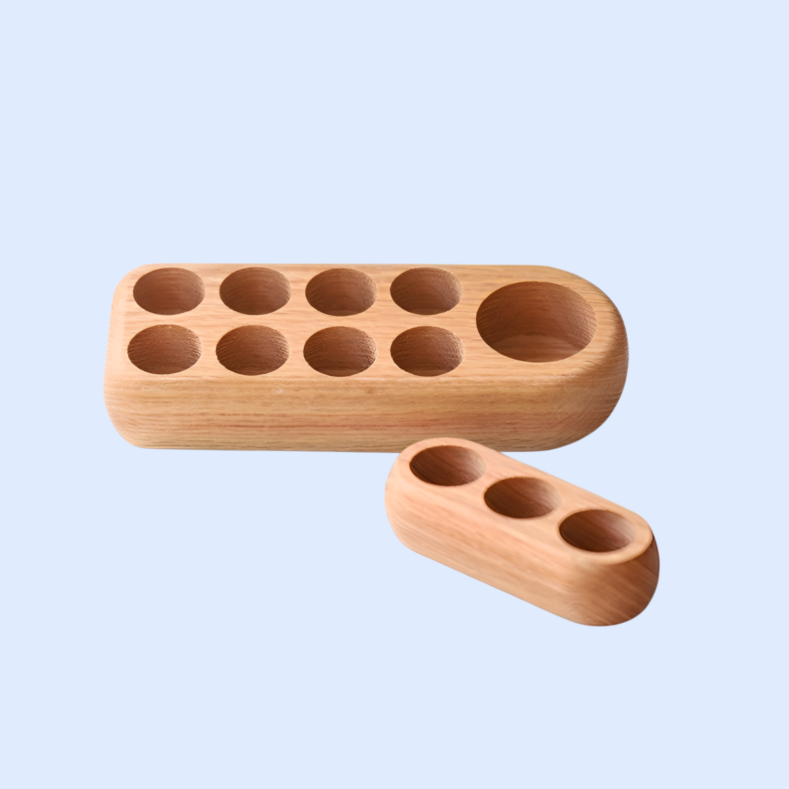 3穴 9穴 レッドオーク 口紅 エッセンシャルオイル 収納ボックス 無垢材フレーム 美容サロン アロマセラピスト エッセンシャルオイルボトル デスクトップディスプレイスタンド