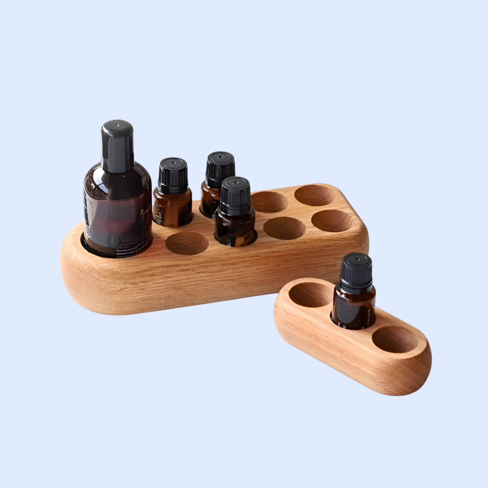 3穴 9穴 レッドオーク 口紅 エッセンシャルオイル 収納ボックス 無垢材フレーム 美容サロン アロマセラピスト エッセンシャルオイルボトル デスクトップディスプレイスタンド