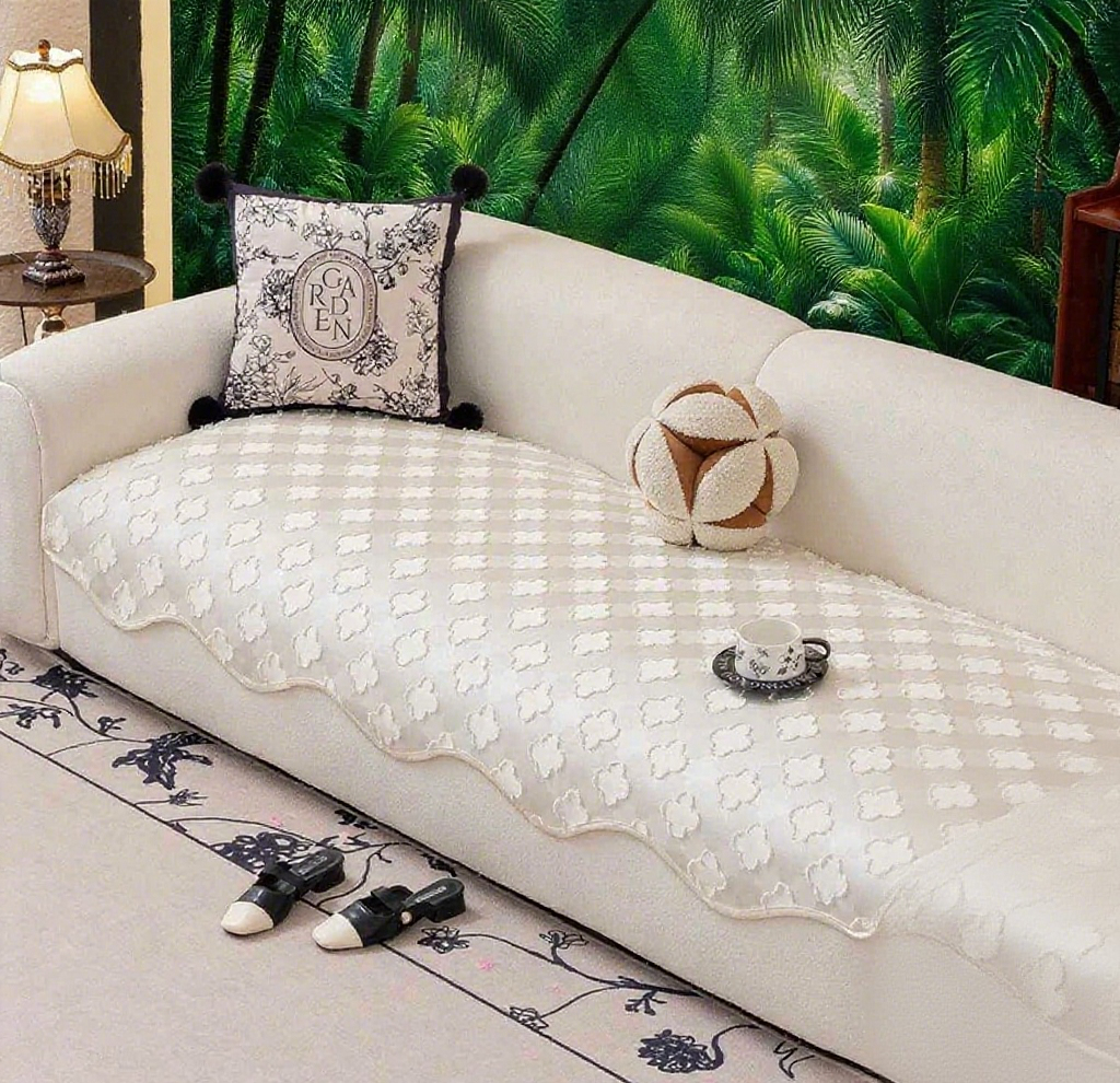 소파 쿠션 미끄럼 방지 이형 시니어 크림 화이트 쿠션 직선 소파 커버 이형 소파 쿠션