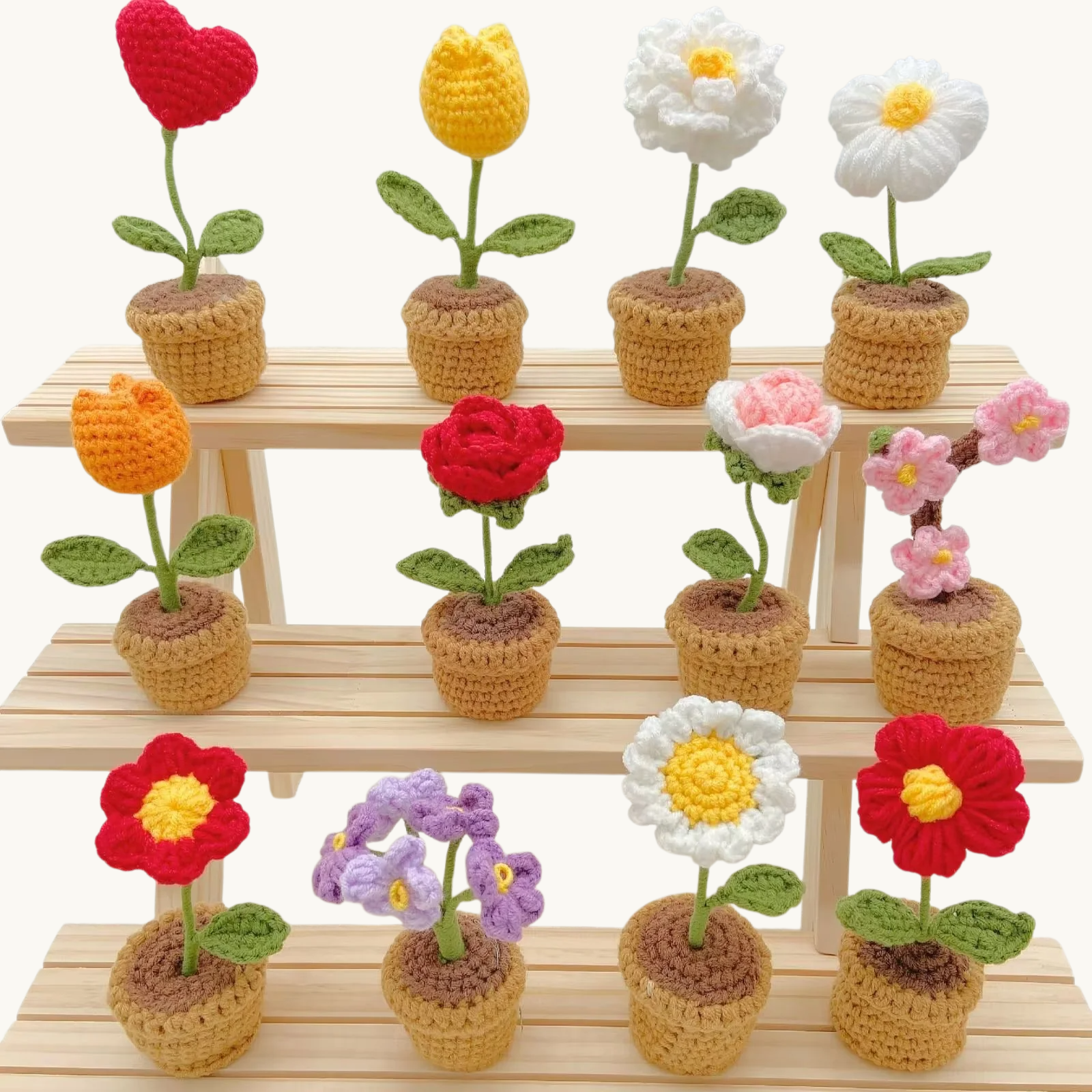 ومن ناحية محبوك الصوف زهرة بوعاء البندول