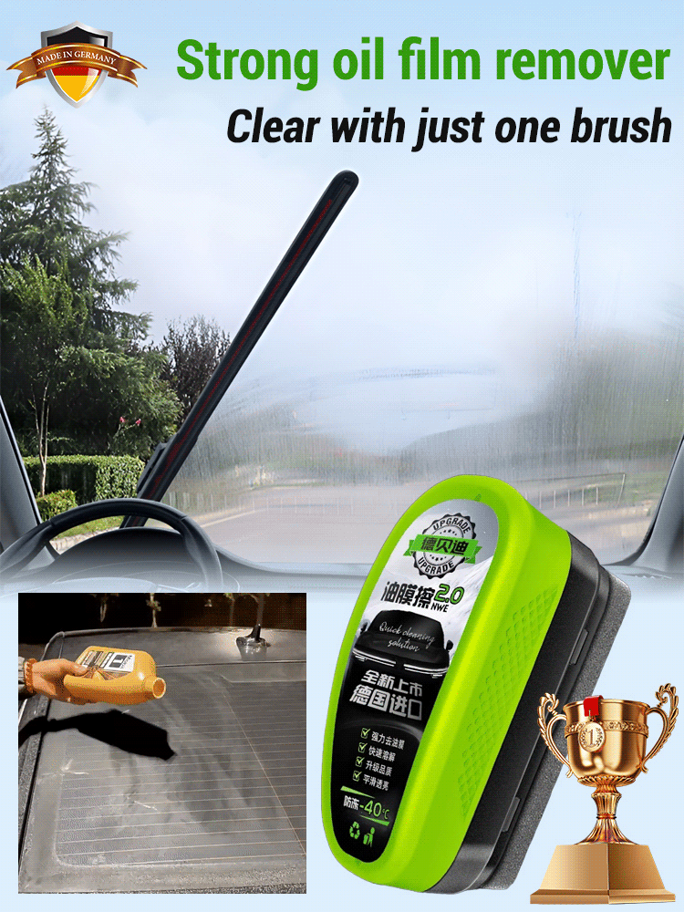[2.0 Upgraded Powerful Oil Film Remover] Brush and shine