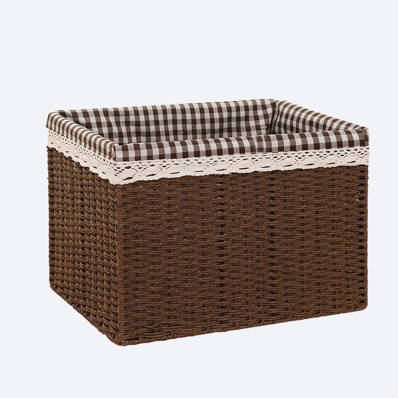 家庭用カバー付き編み収納ボックス