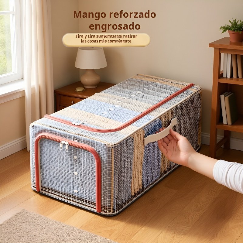  Caja de almacenamiento de ropa de PVC transparente, gran capacidad y material reforzado
