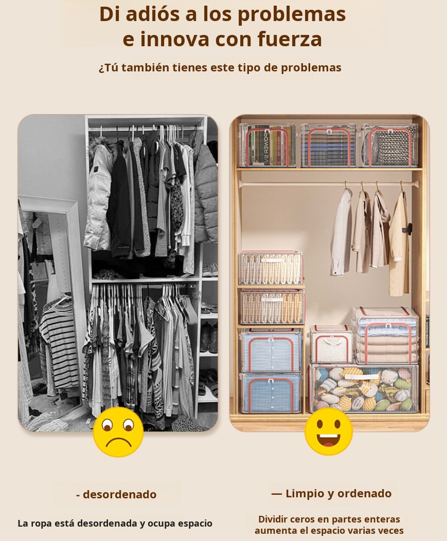 Organizador de ropa transparente y resistente de PVC