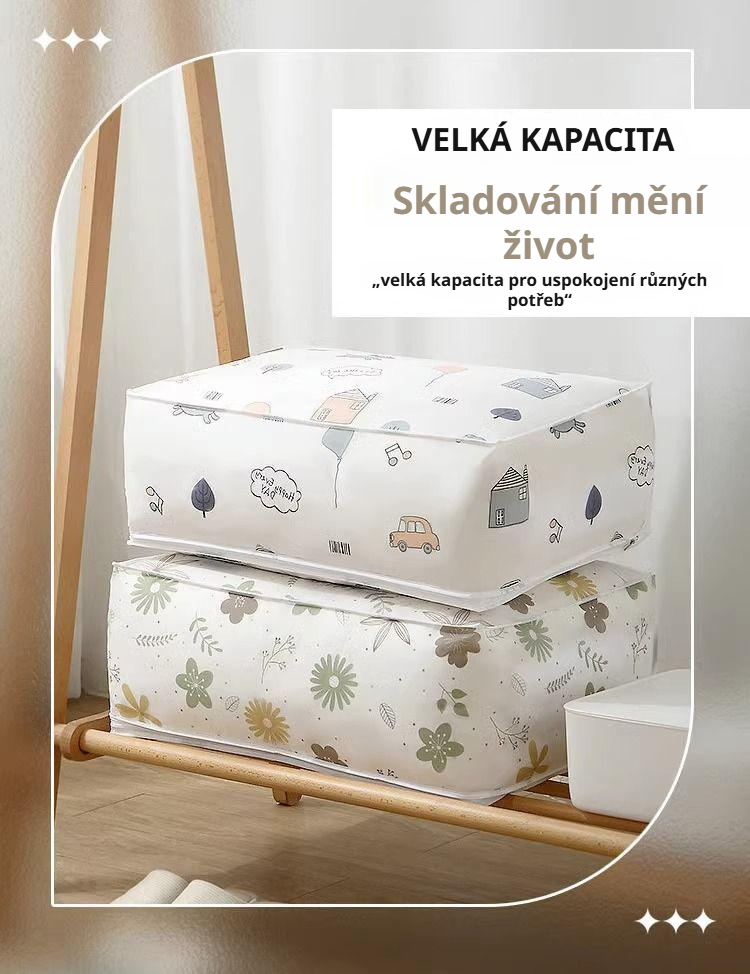 Speciální taška na přikrývky a polštáře do studentského pokoje