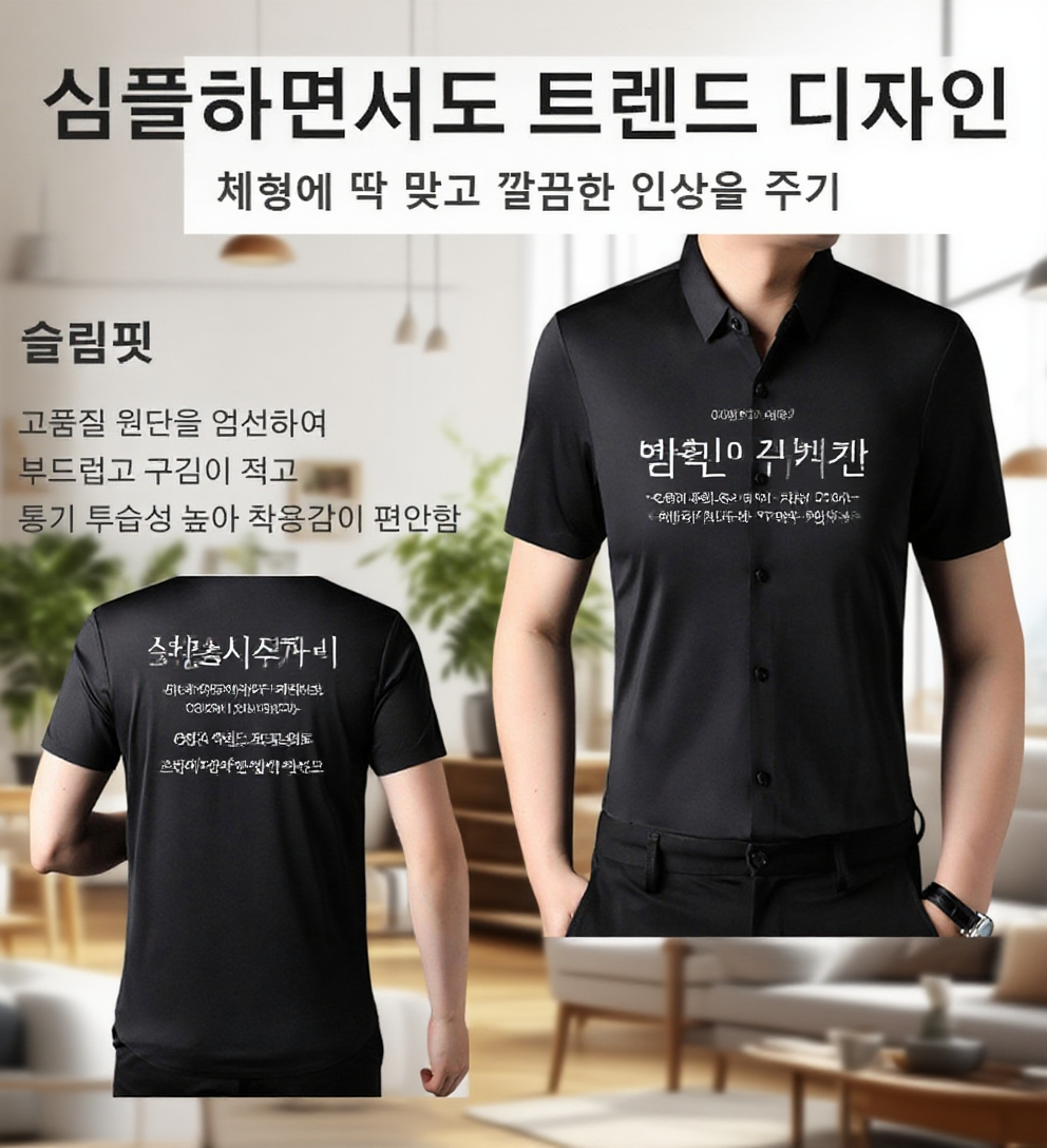 오피스룩에 어울리는 남성 반팔 셔츠 스타일링