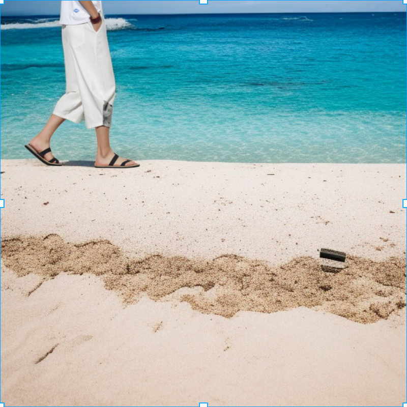 民族風綿麻7分丈パンツ