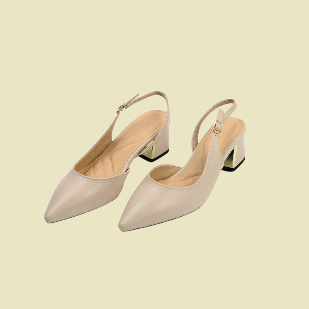 New thick toe pointed high heels