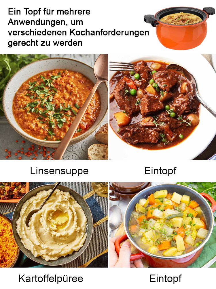 Schnellkochtopf mit großem Fassungsvermögen