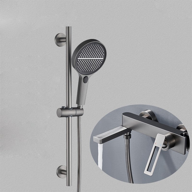 천장이 없는 분리형 총 회색 샤워기