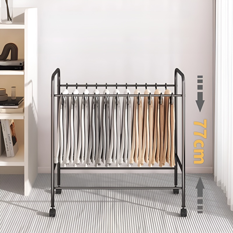 철예 바닥 바지 수납 선반 다기능 이동식 옷장 걸이 바지 스커트 바지 선반 수납 바지 선반