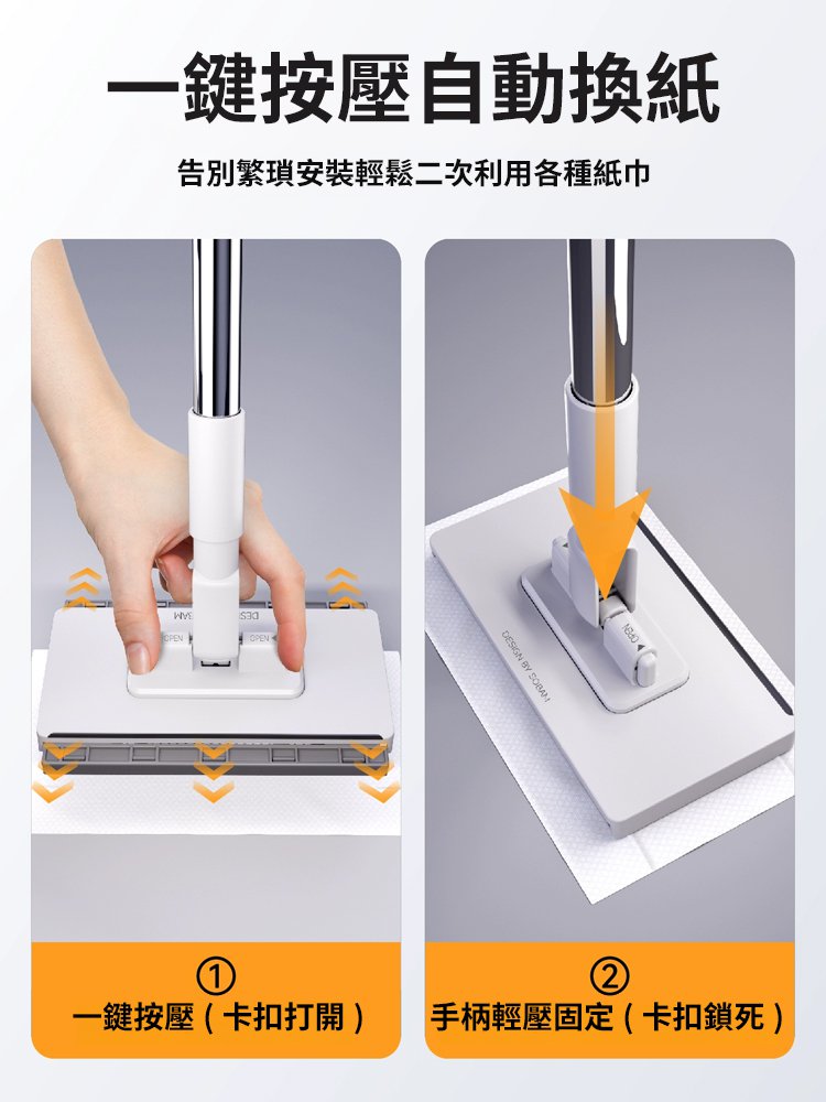 【省力100%】免手洗懶人拖把