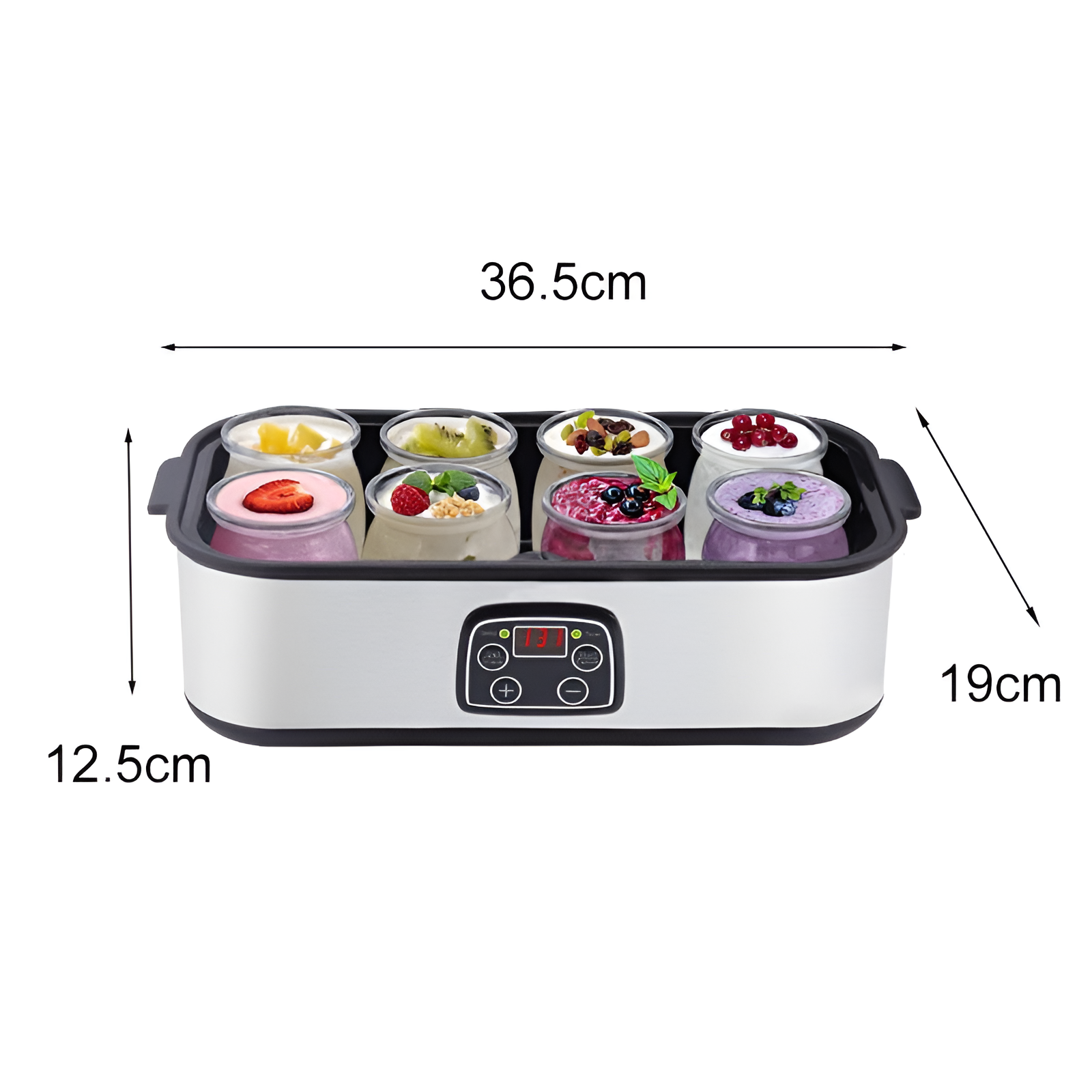 Joghurtmaschine mit praktischem Deckel und Portionstassen