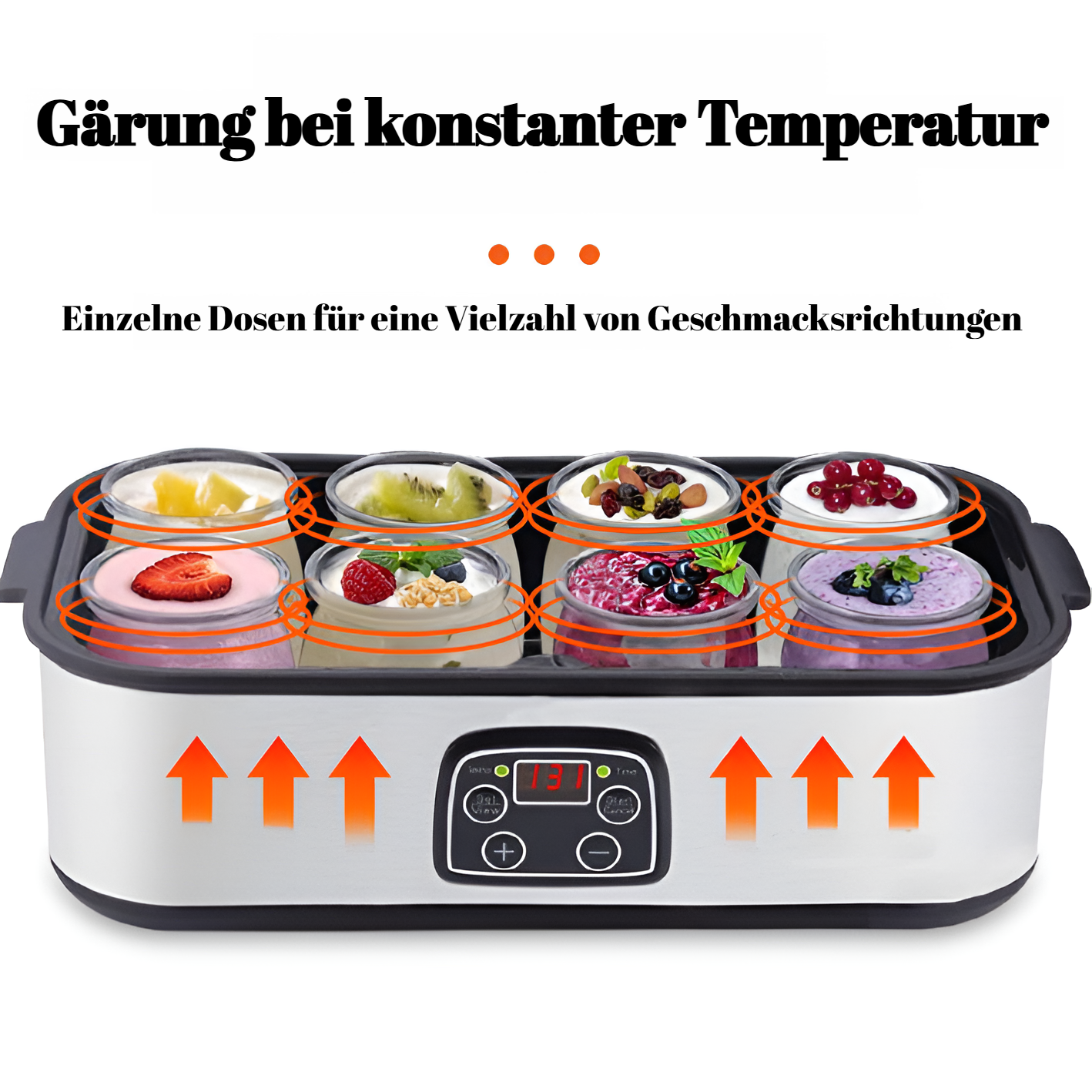 Joghurtmaschine Milchshake Marmelade Eis Joghurt Pudding 8 Punkte Tasse 1400 ml