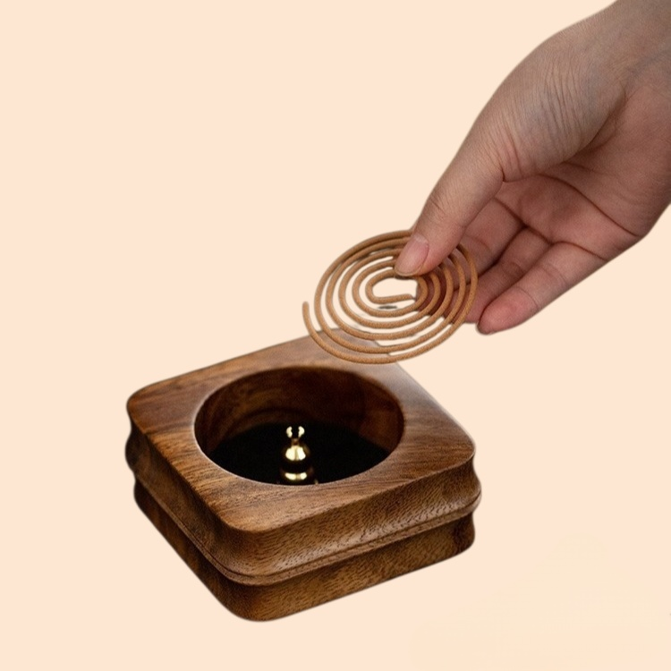 Household aromatherapy ornaments walnut incense stick plate