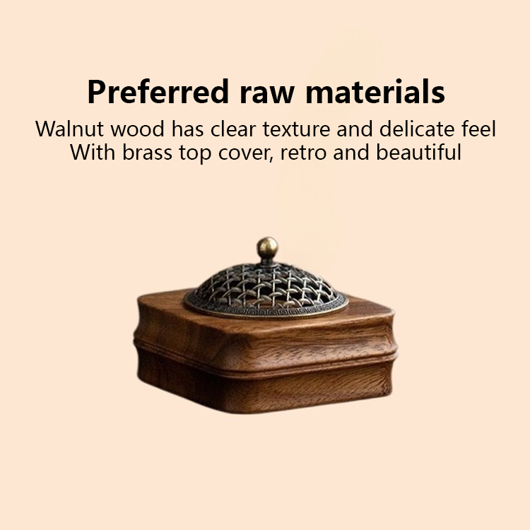 Household aromatherapy ornaments walnut incense stick plate