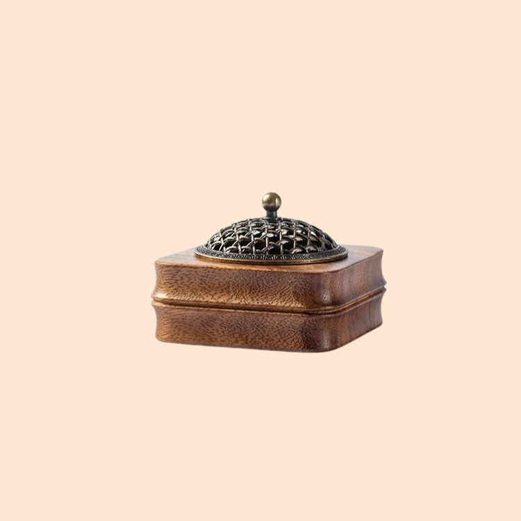 Household aromatherapy ornaments walnut incense stick plate
