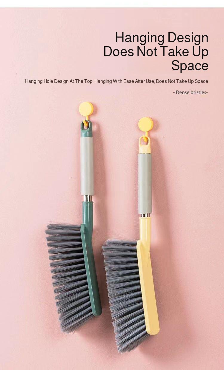 Modern bed brush with stainless steel handle