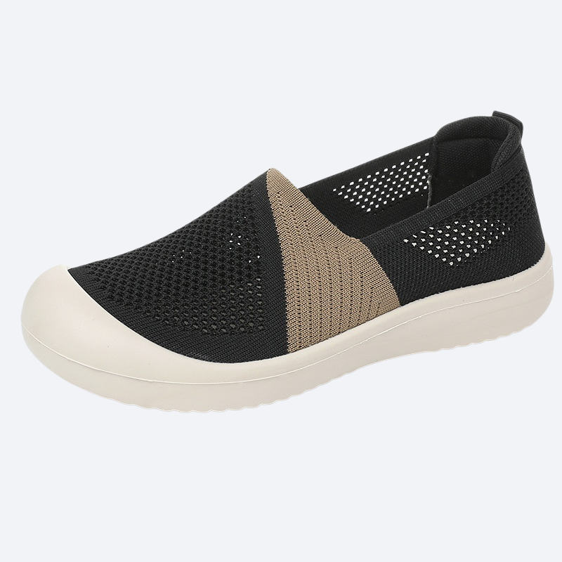 レディース ロープトップ メッシュ透かし 防滑 リラックスシューズ