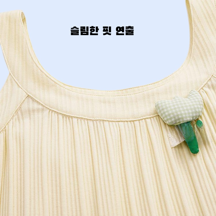  브라캡 내장 여름 홈드레스 슬립