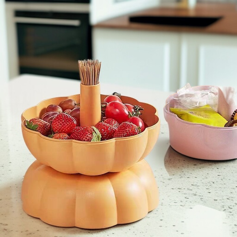 Haushalt Doppelschicht Kürbis Form Obsttafel