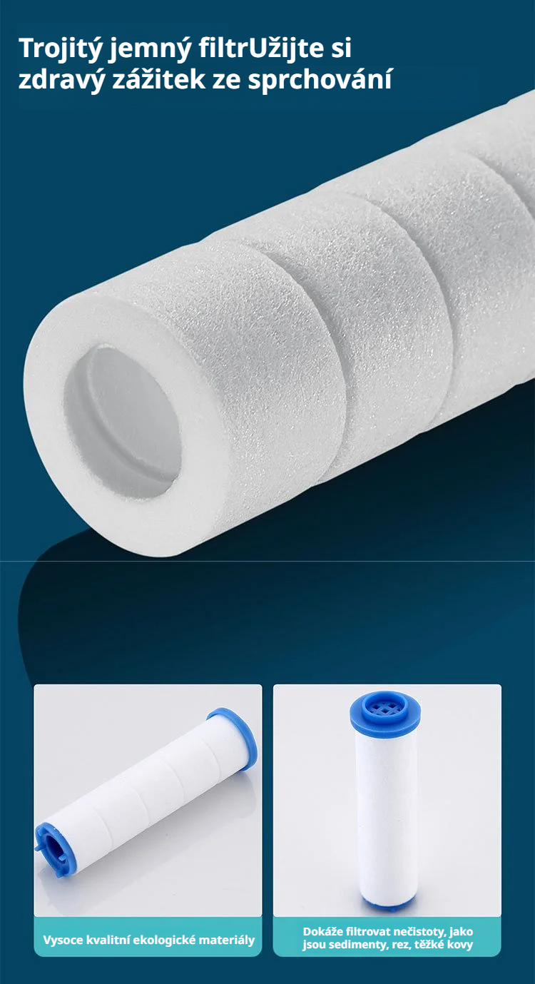 Moderní design sprchové hlavice – čtvercový tvar