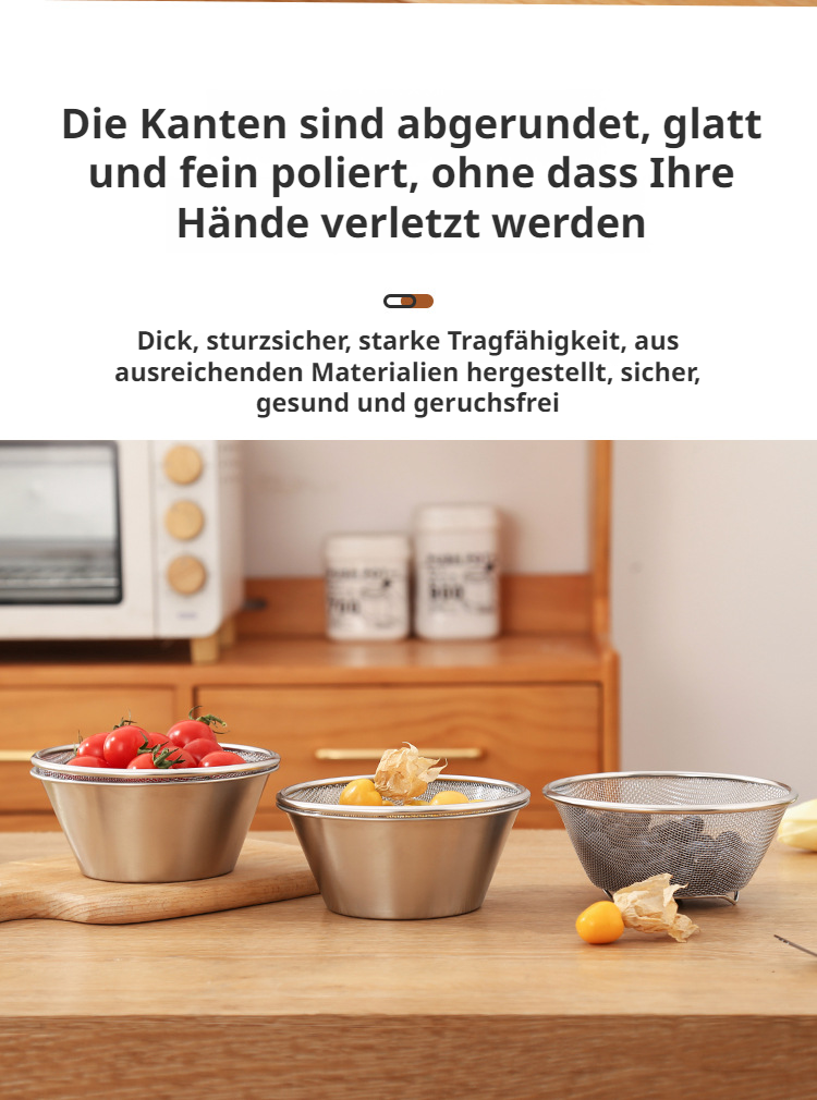 Stapelbare Edelstahl Schüssel für die Küche