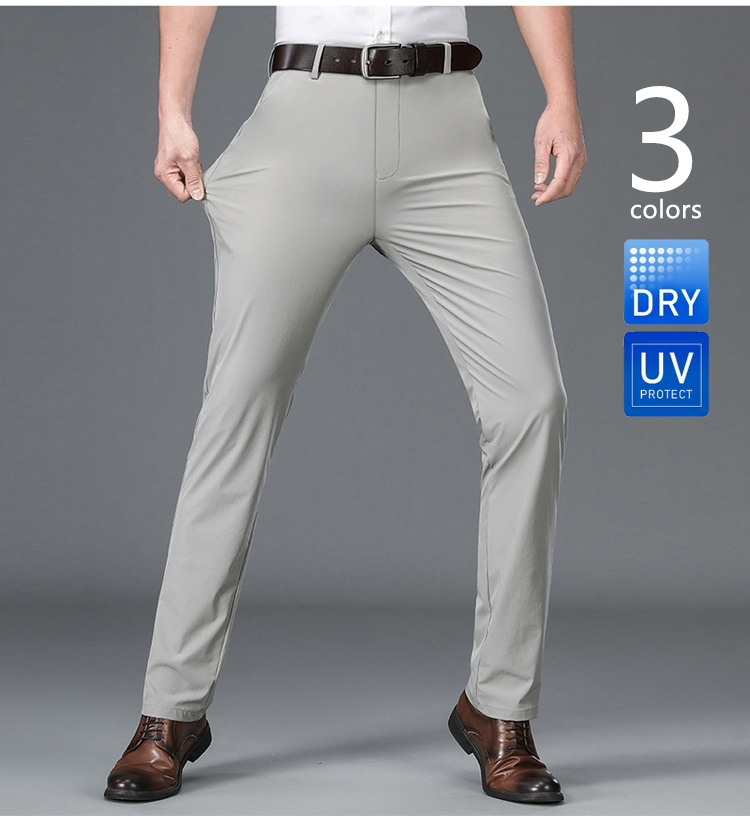 通気性抜群のストレートビジネスパンツ