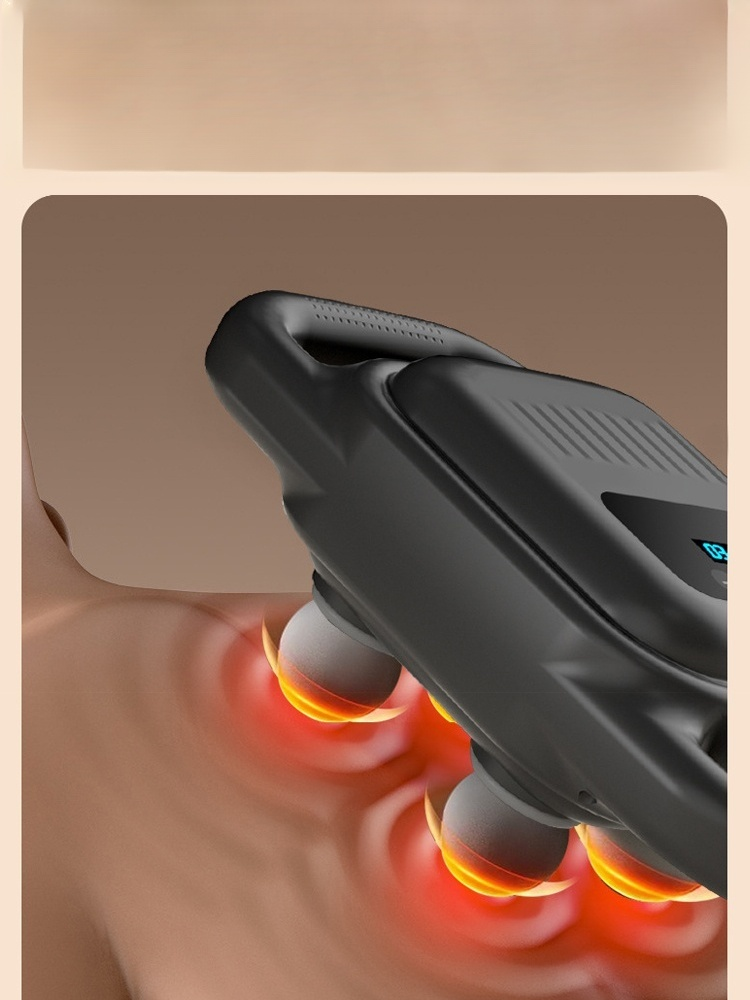 Schnurlose 4-Kopf-Hochfrequenz-Vibrationspistole für Faszien