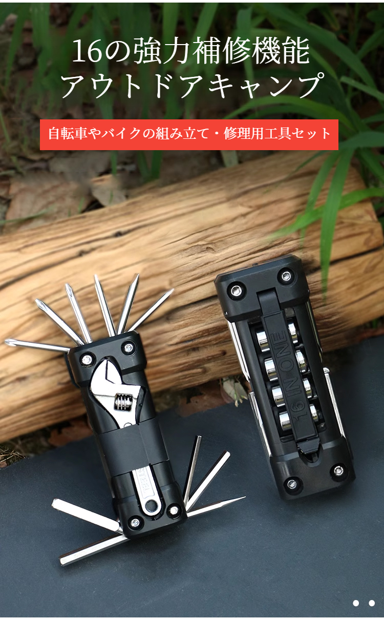 多機能レンチセットの各種ツール紹介