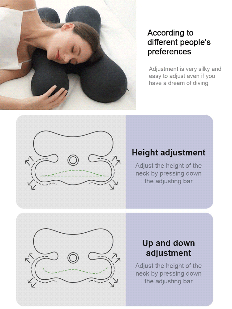 [Side Sleeping without Pressure on Face] Physical Anti-Aging Neck Protection and Anti-Wrinkle Beauty