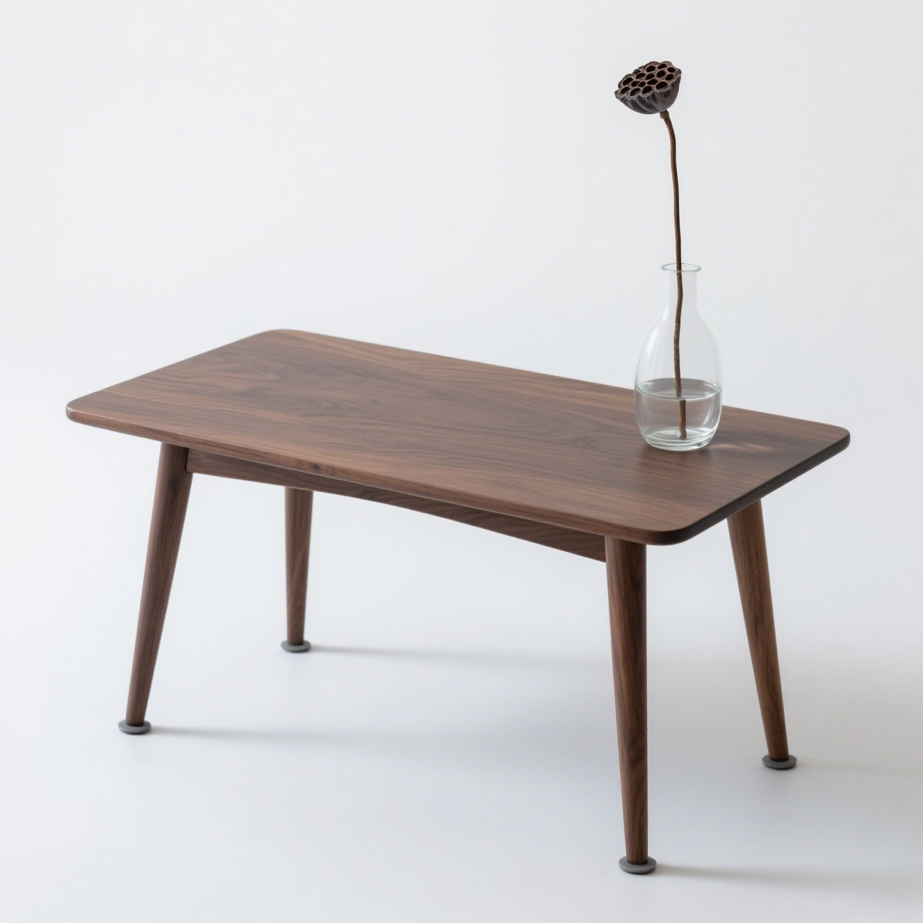 Mesa auxiliar de madera maciza para sala de estar compacta, mesa de té para sofá