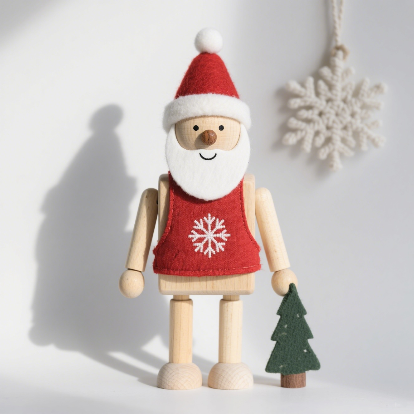 Juguete de títere de madera de Navidad