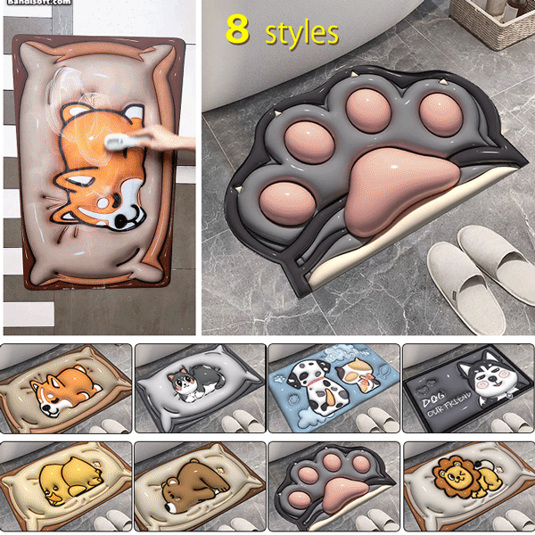 3D立体珪藻土バスマット