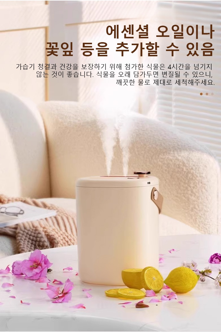 침실에 적합한 저소음 이중 분무 가습기