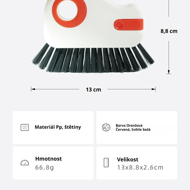 Kartáček ve tvaru ptáčka na úzké prostory oken – detail produktu