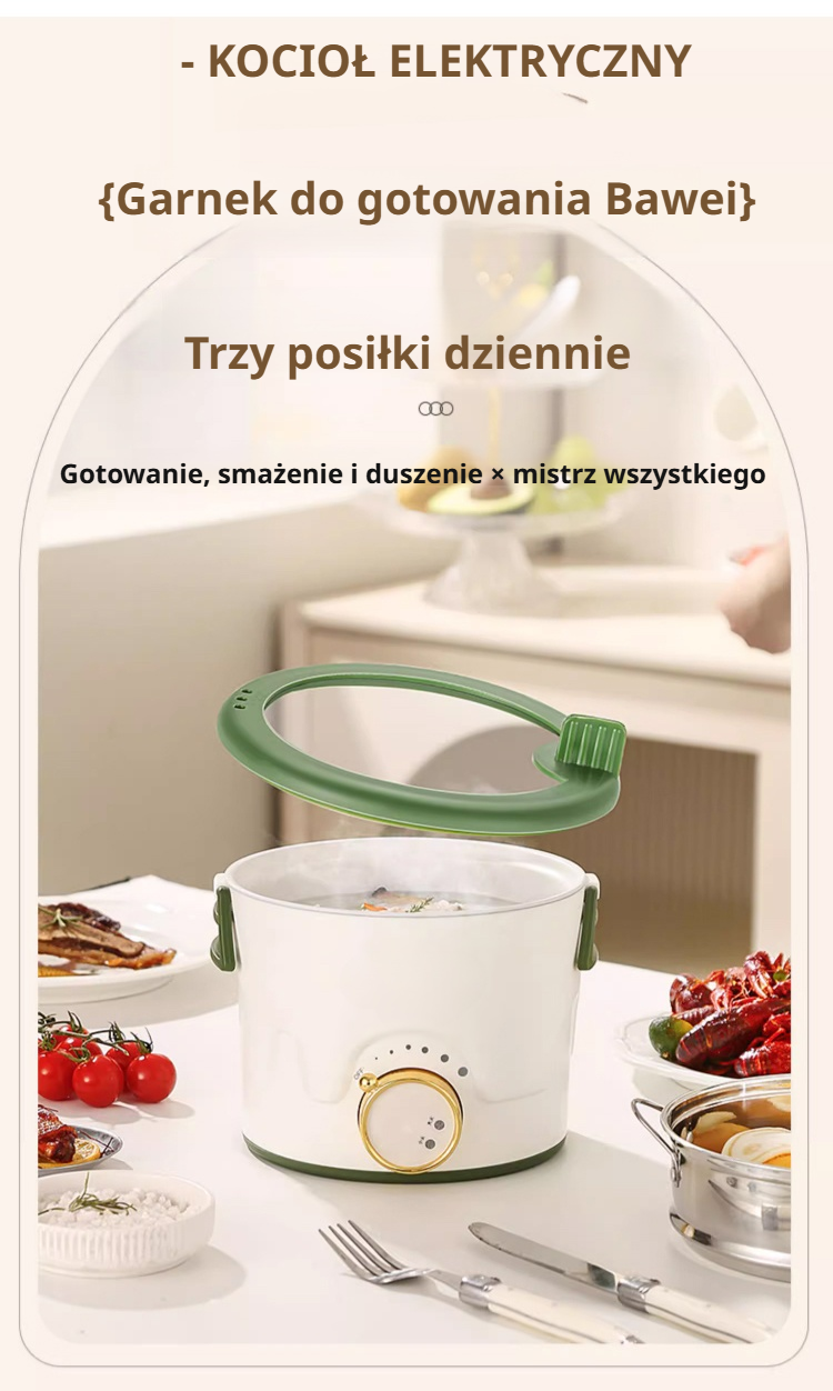 Wielofunkcyjny mini elektryczny szybkowar – widok ogólny