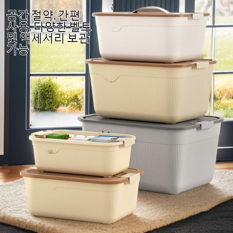 휴대용 벨트 덮개 플라스틱 가정 수납 정리함