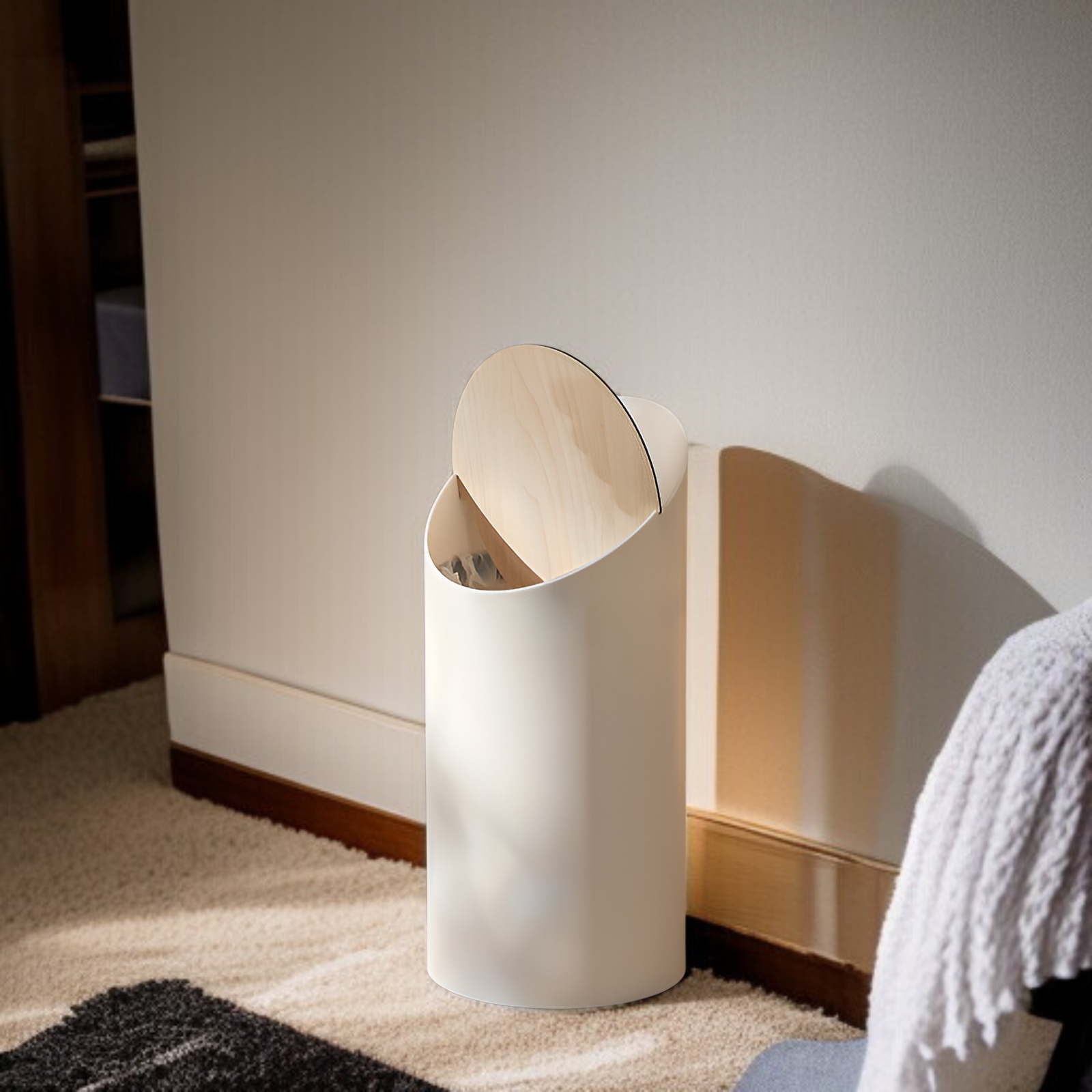 ゴミ箱 おしゃれ 8L ゴミ箱 ふた付き ダストボックス ふた付きゴミ箱 北欧 スリム ゴミ箱 袋が見えない ゴミ箱白 角型 キッチン リビング 洗面所 ゴミ箱 小さい