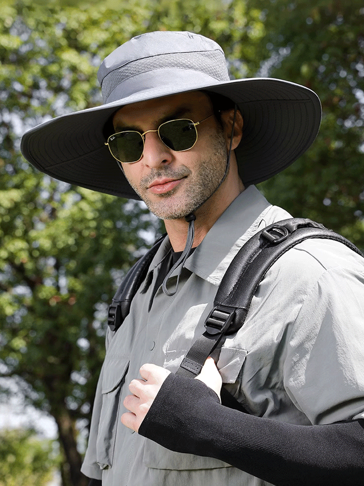 Solar-powered electric fan sun hat