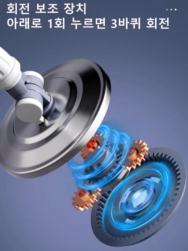 【부유 회전】손 세탁이 필요 없는 대걸레+탈수통 세트