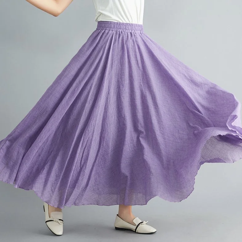 綿麻ロングスカート