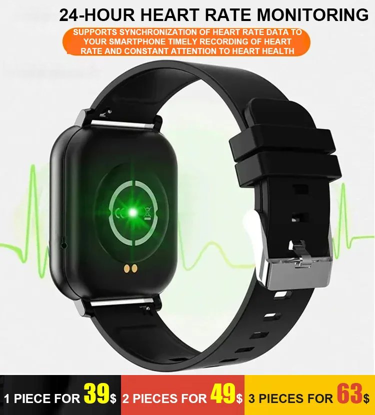 Bluetooth sports watch [All-day monitoring of heart rate and blood pressure].