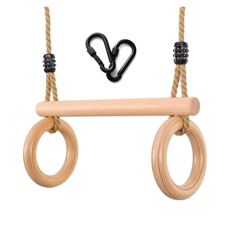 木質吊環兒童訓練家用拉環