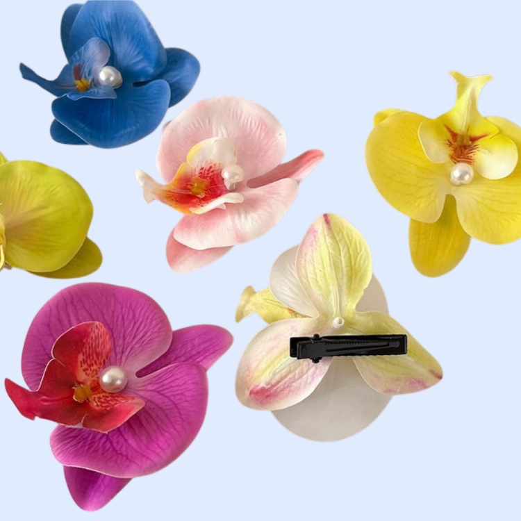 シミュレーション花縁雰囲気ヘアピン