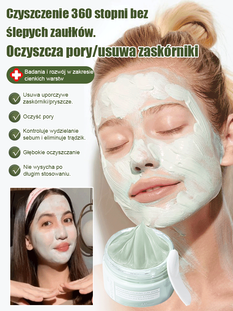 MAFFICK Maska z węglem aktywnym z bylicą