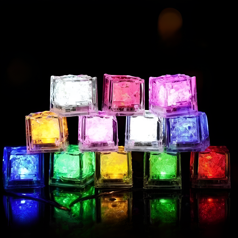 七彩發光冰塊LED氣氛燈遇水閃光玩具