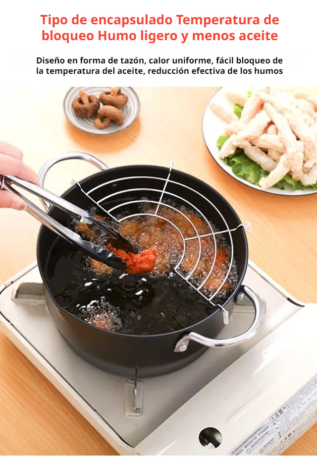 Close-up of non-stick surface on tempura pan