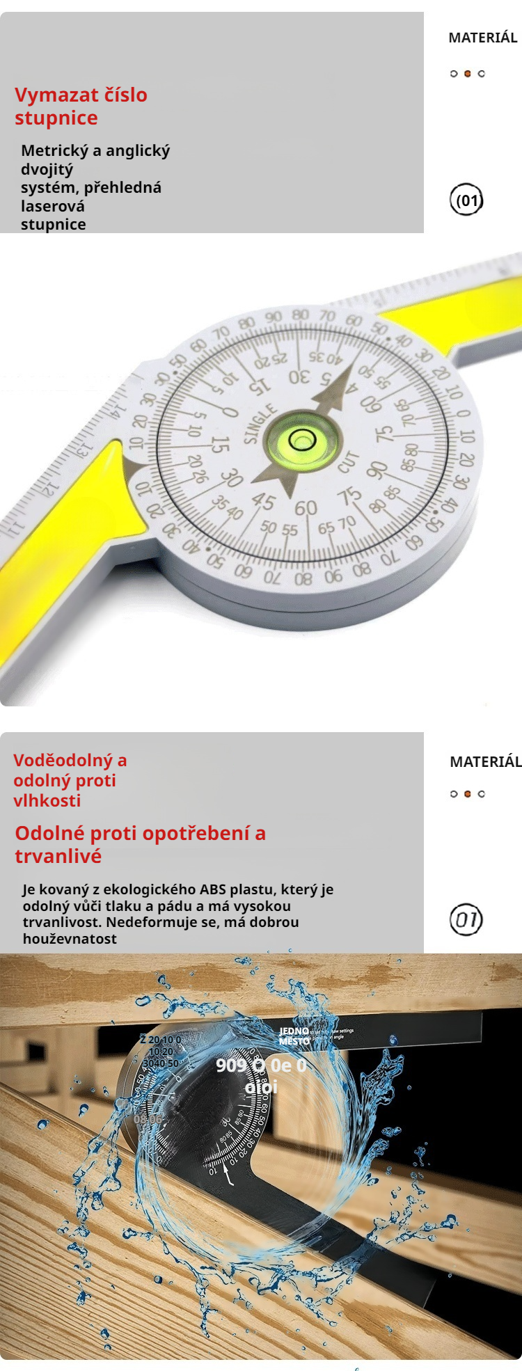 Úhlové pravítko při práci na stavebním projektu